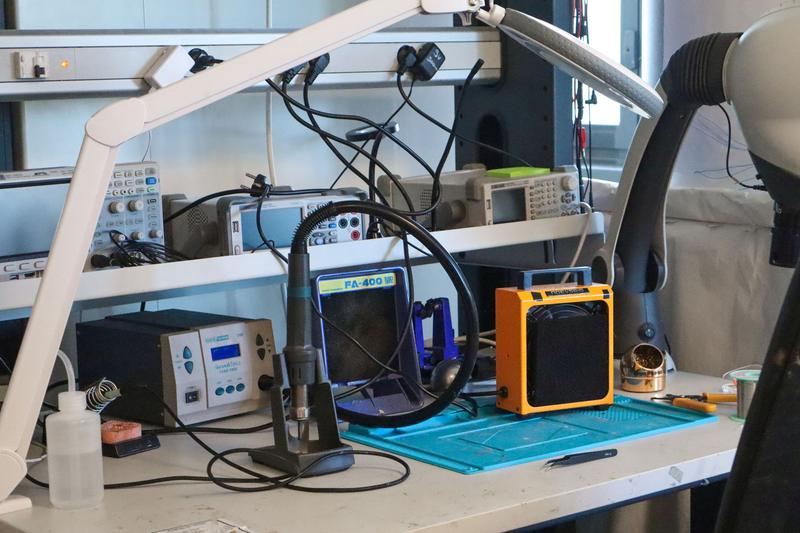 Muca electronics boards arranged for inspection